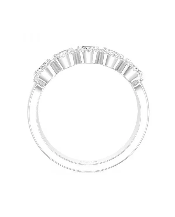 14K W Gold 1.75cttw 5 Oval Diamond Band