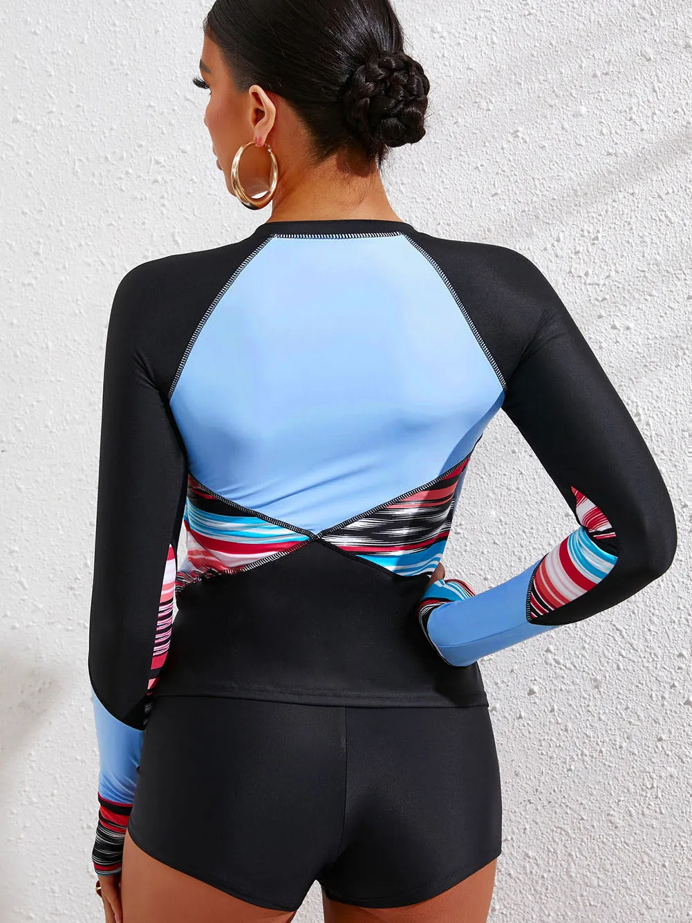 2 piece Pullover Long Sleeve UPF50  Rash Guard