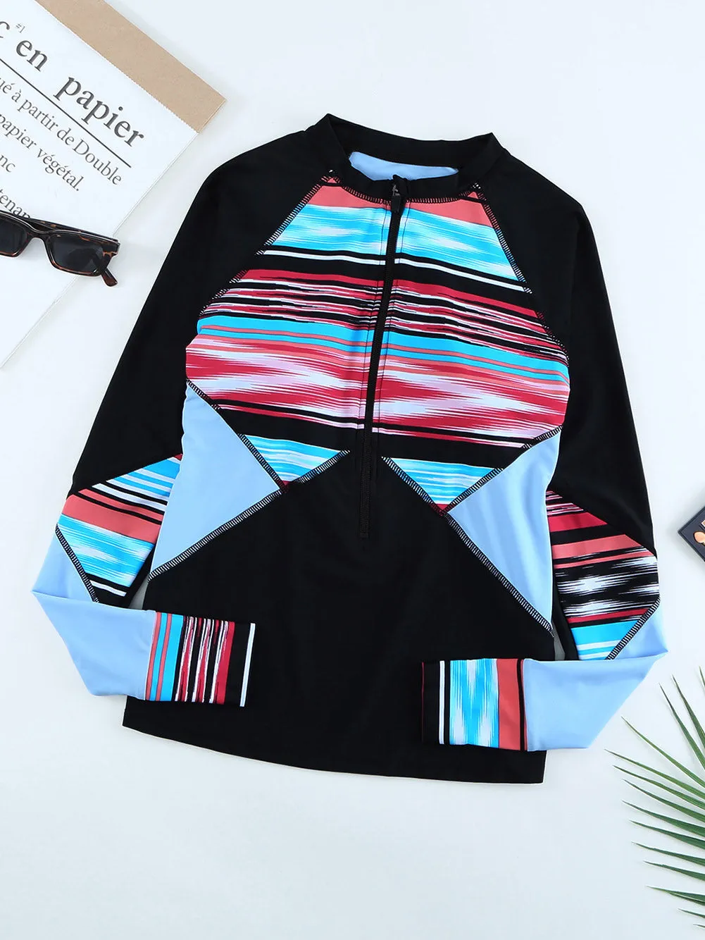 2 piece Pullover Long Sleeve UPF50  Rash Guard