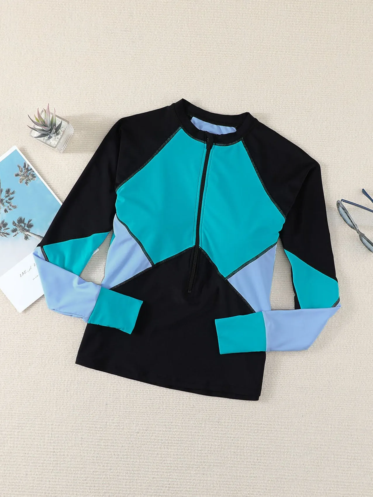 2 piece Pullover Long Sleeve UPF50  Rash Guard