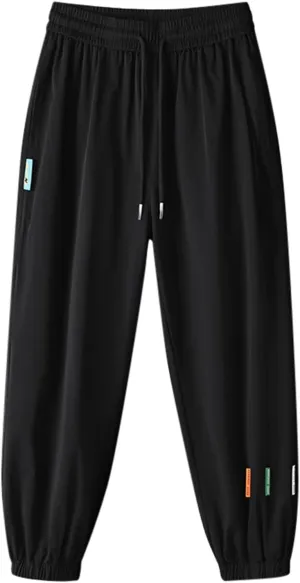 2023 Mens Lightweight Sweatpants Loose Athletic Workout Joggers Stylish Elastic Waist Drawstring Trousers Plus Size Bottoms