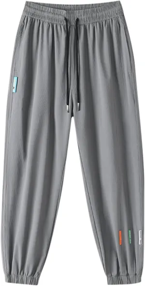2023 Mens Lightweight Sweatpants Loose Athletic Workout Joggers Stylish Elastic Waist Drawstring Trousers Plus Size Bottoms