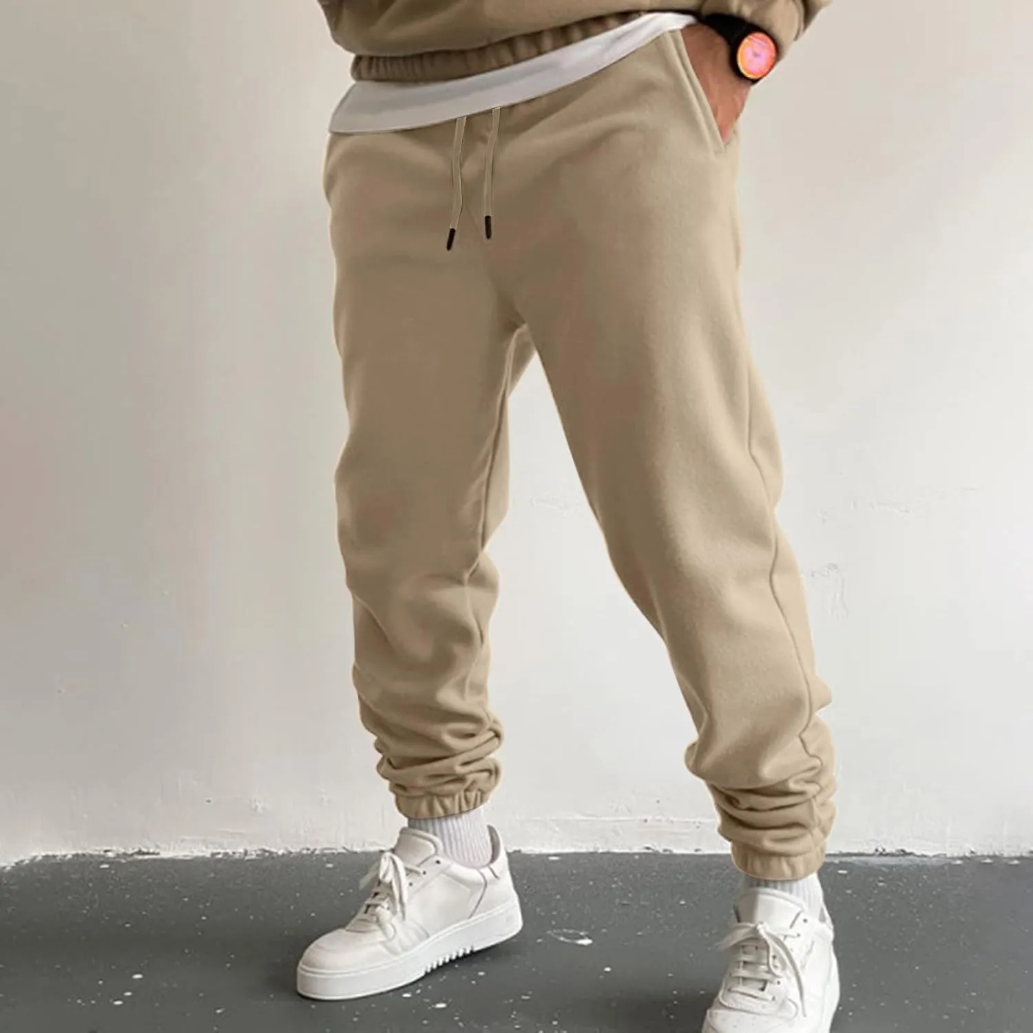 2023 Sweatpants for Men, Men's Cargo Sweatpant Casual Joggers Athletic Pants Loose Stretch Baggy Trousers with Pockets
