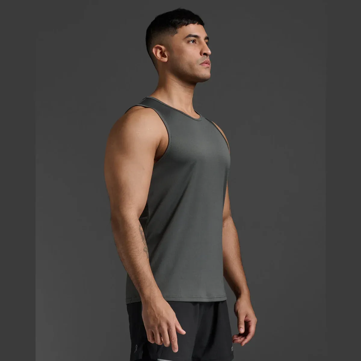 2XU Mens Aero Tank-Jupiter/Black Ref