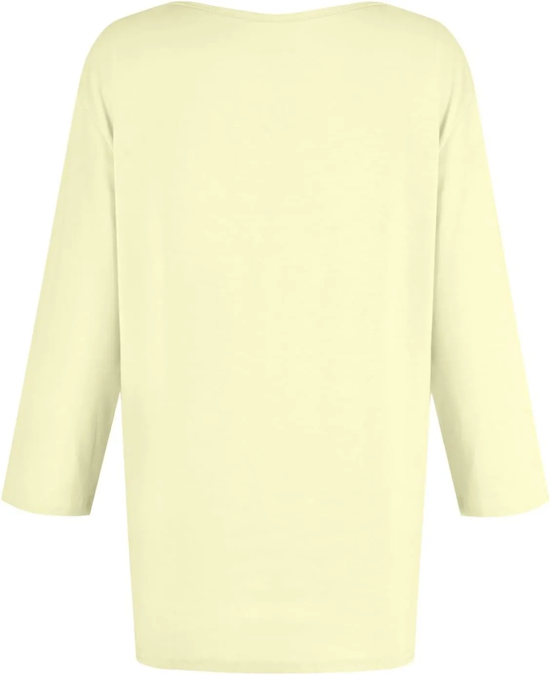 3/4 Length Sleeve Tops for Women 2025 Crewneck Casual Tunic Tops Loose Fit Shirts Blouses
