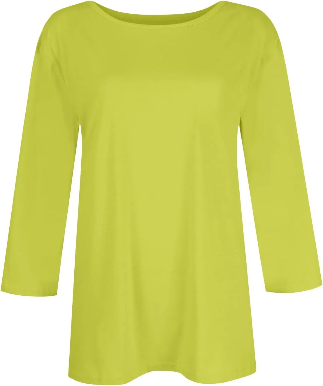 3/4 Length Sleeve Tops for Women 2025 Crewneck Casual Tunic Tops Loose Fit Shirts Blouses