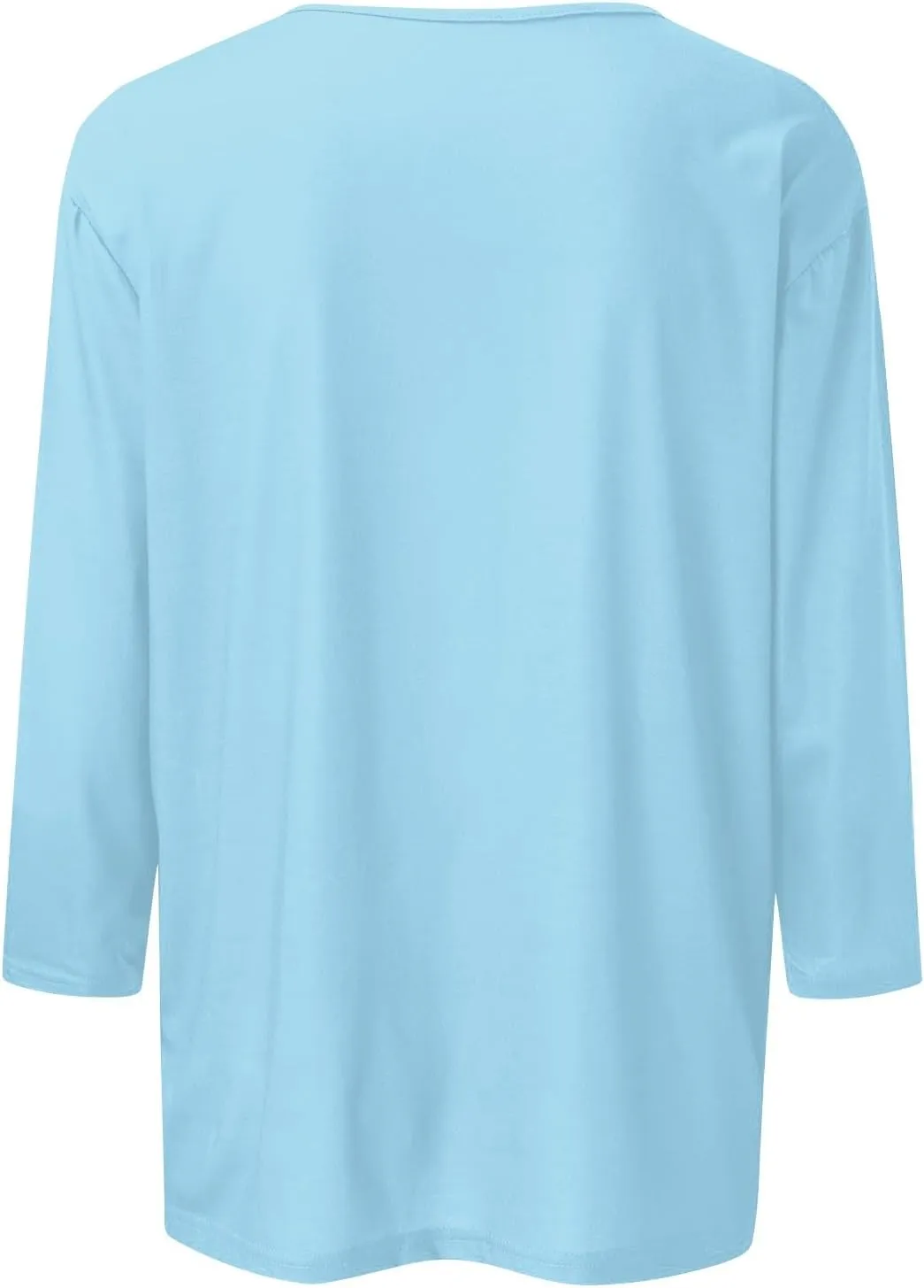 3/4 Length Sleeve Tops for Women 2025 Crewneck Casual Tunic Tops Loose Fit Shirts Blouses