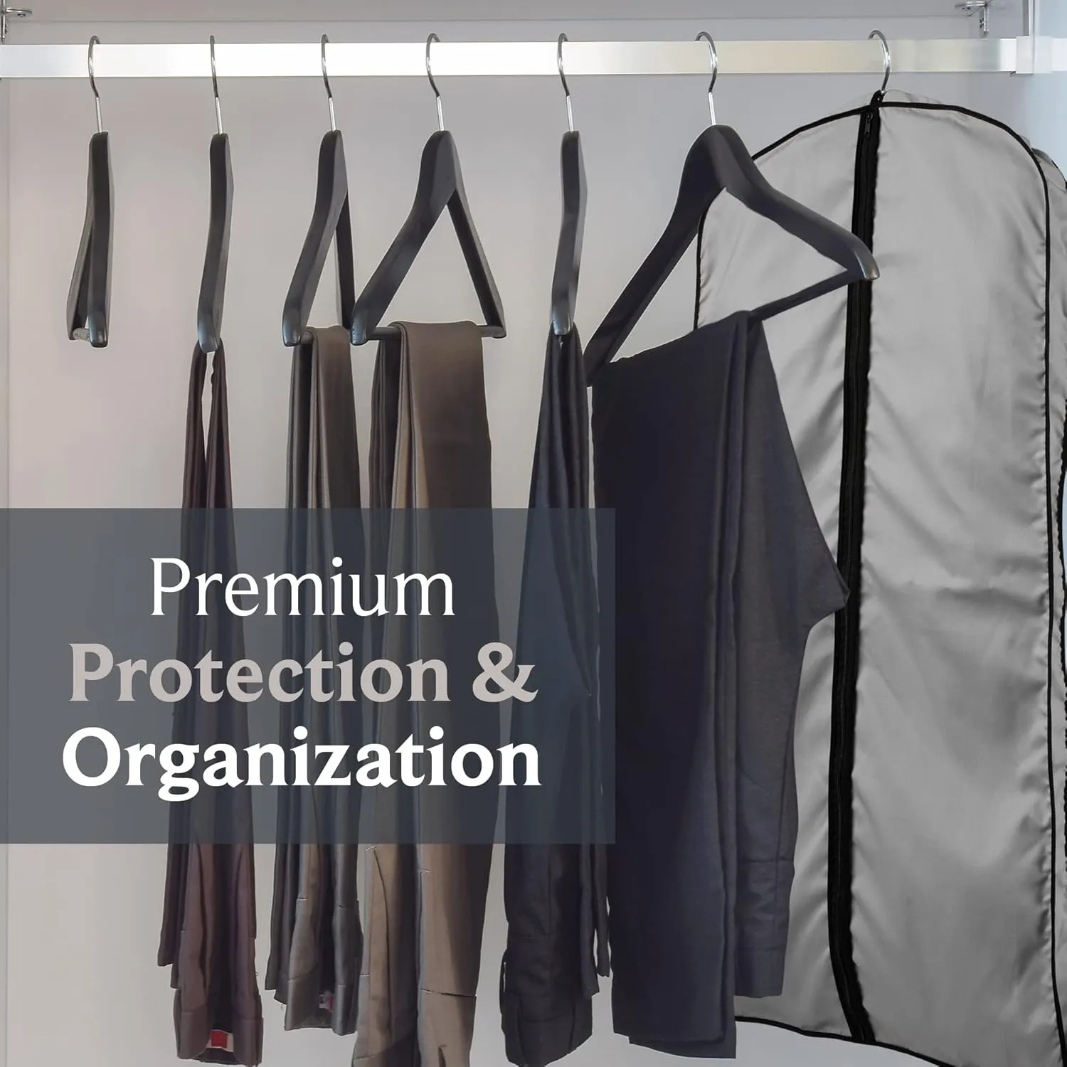 45" Fur Coat Garment Bags for Travel & Hanging Clothes (Grey) - Suit Covers Garment Bag for Men & Women Dress Bag - Closet Storage Suit Bag, Dress Bags, Coat Storage