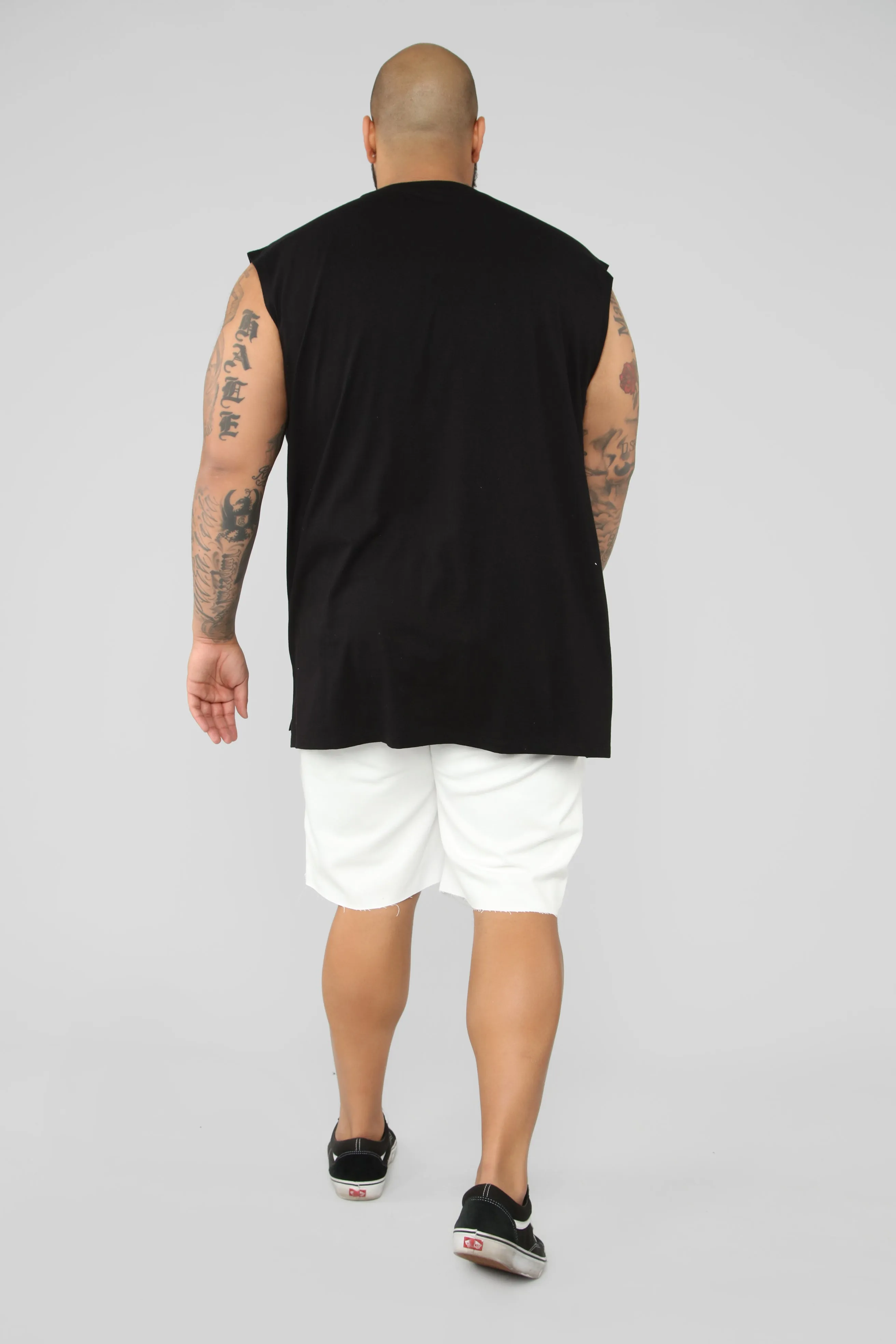 Ace Distressed Cut Off Denim Shorts - White