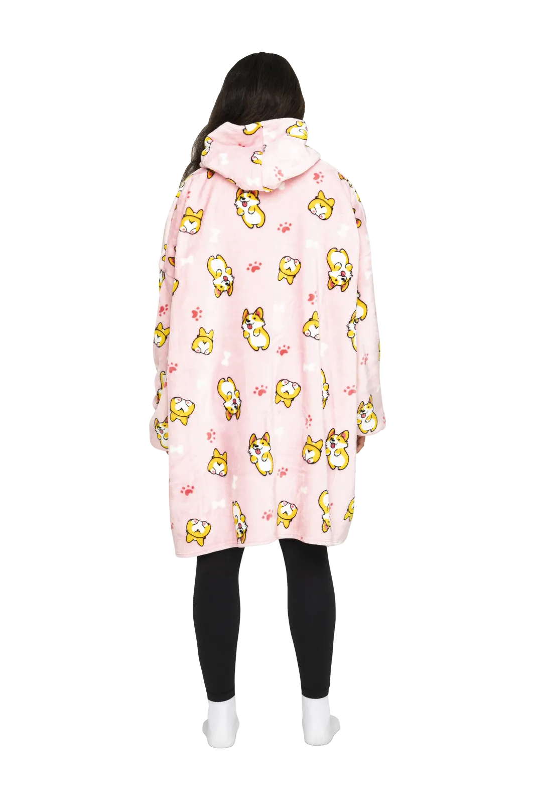 Adult Giant Hoodie Corgilicious Pink