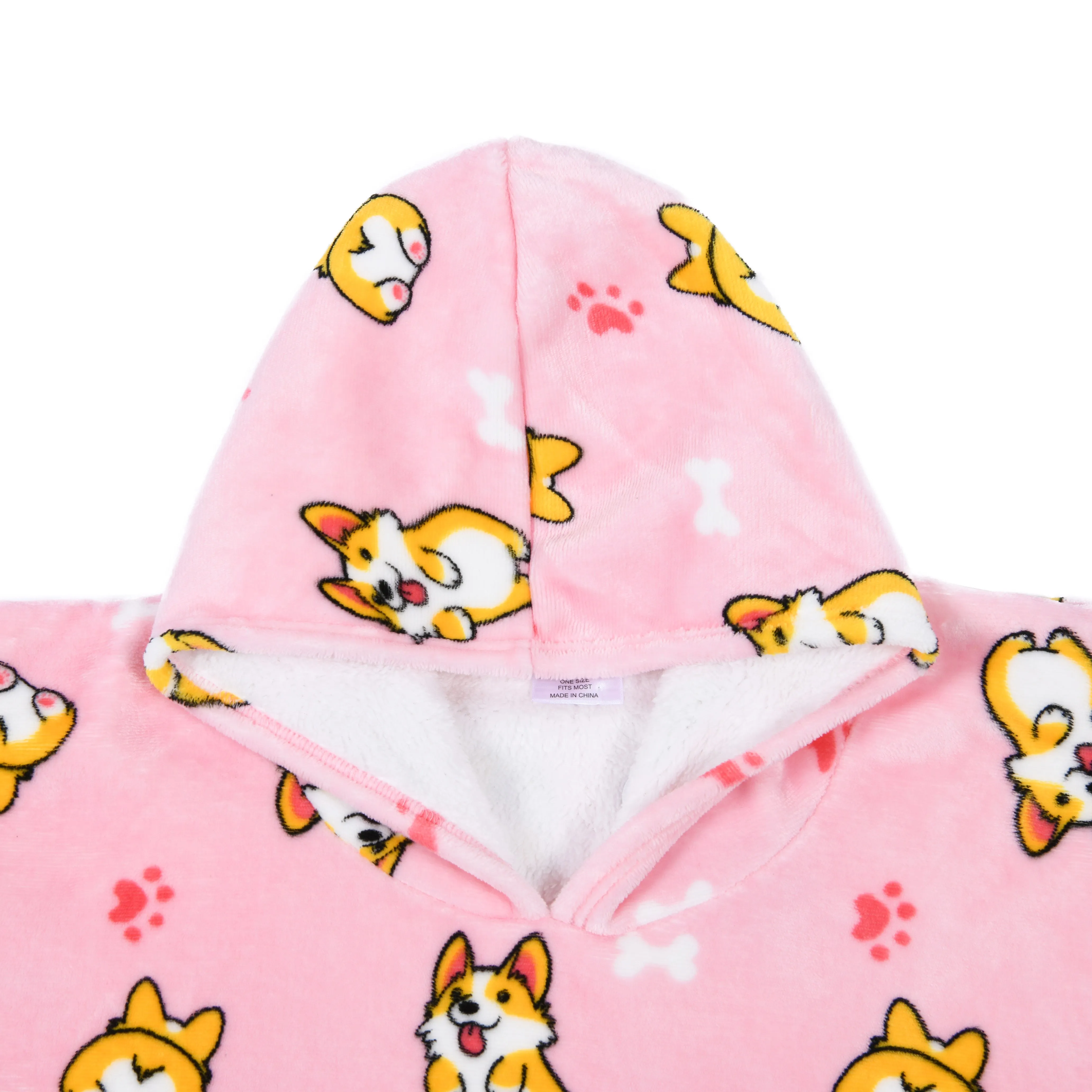 Adult Giant Hoodie Corgilicious Pink
