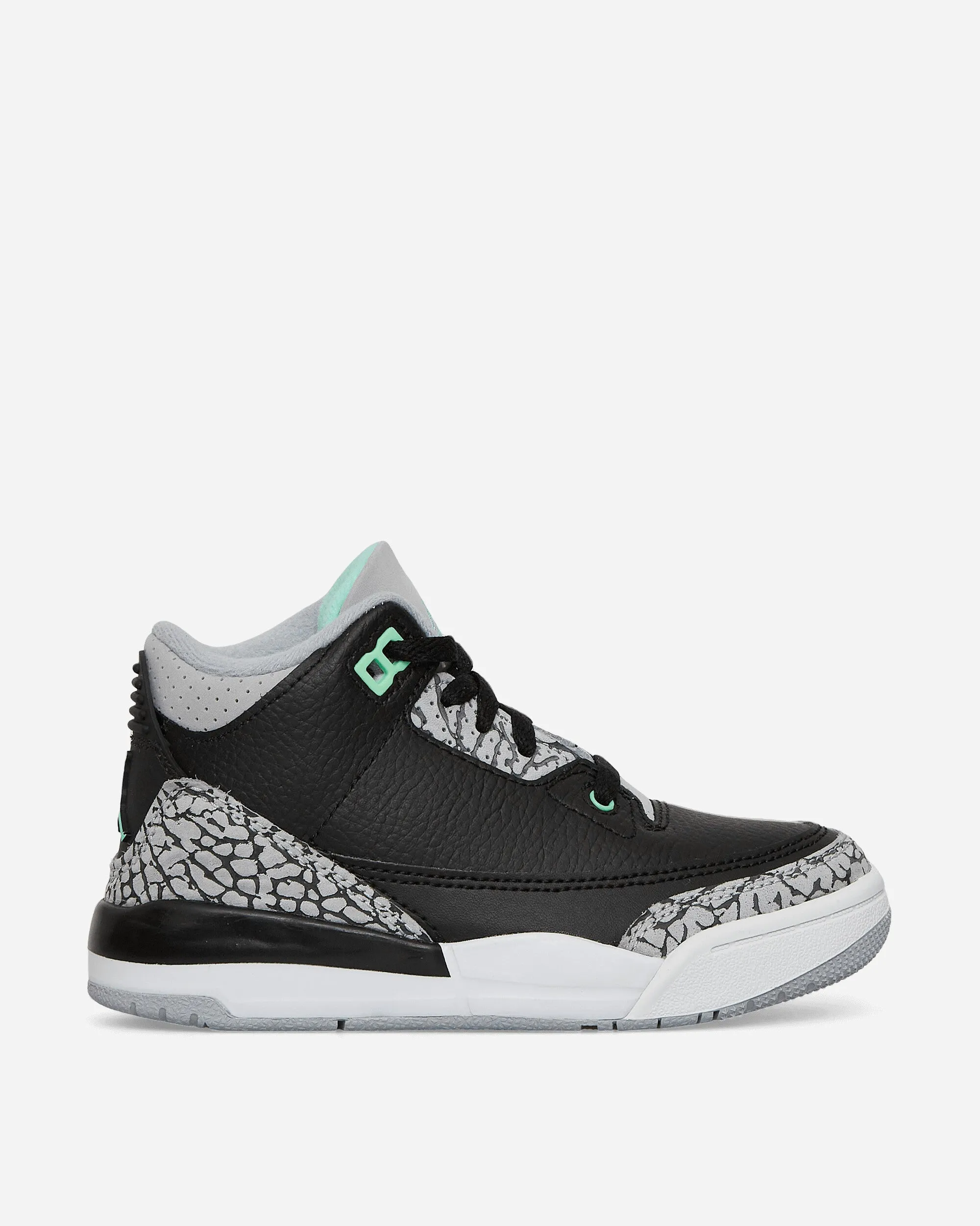 Air Jordan 3 Retro (PS) Sneakers Black / Green Glow
