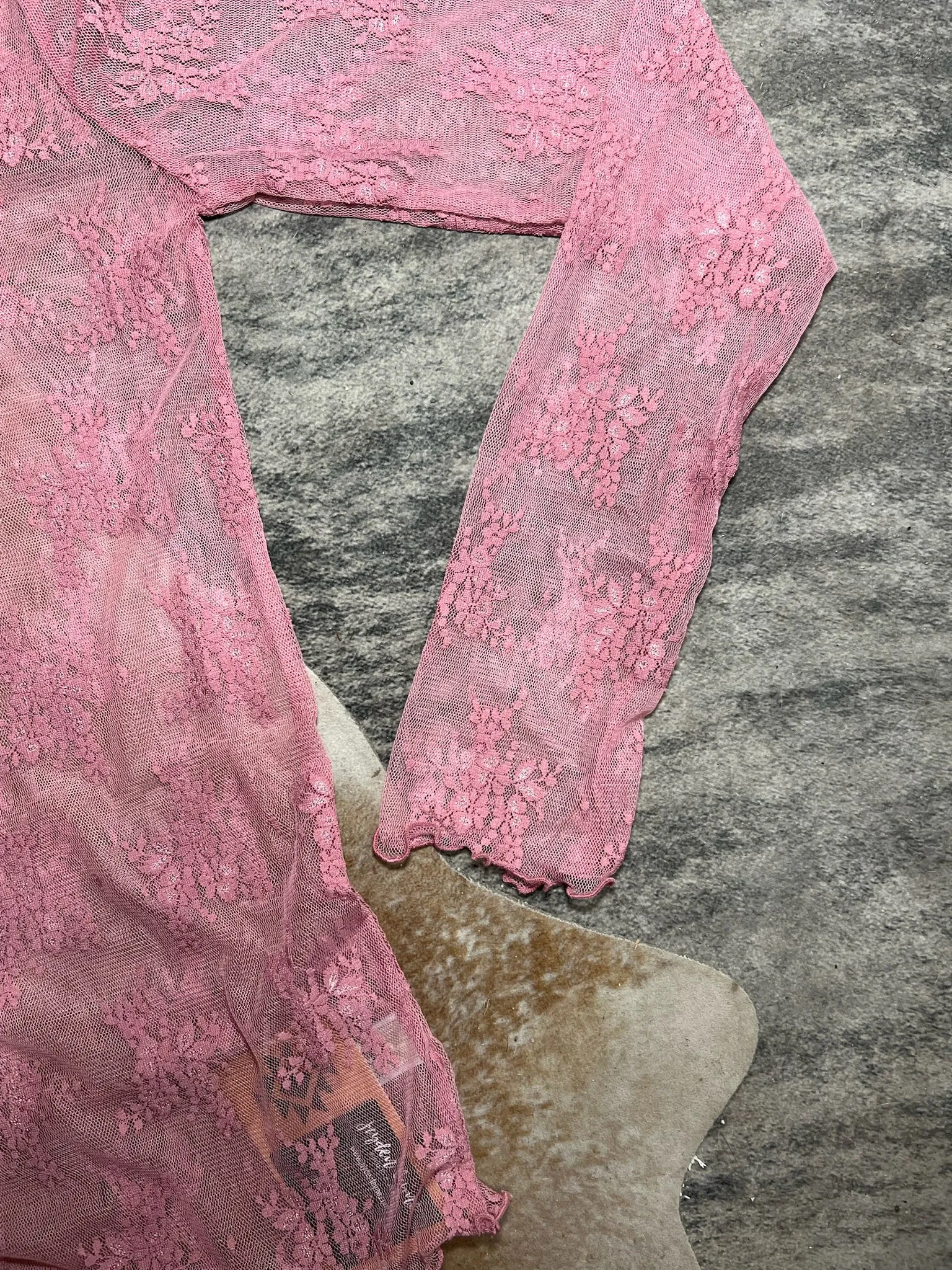 Alexia rose lace mesh top