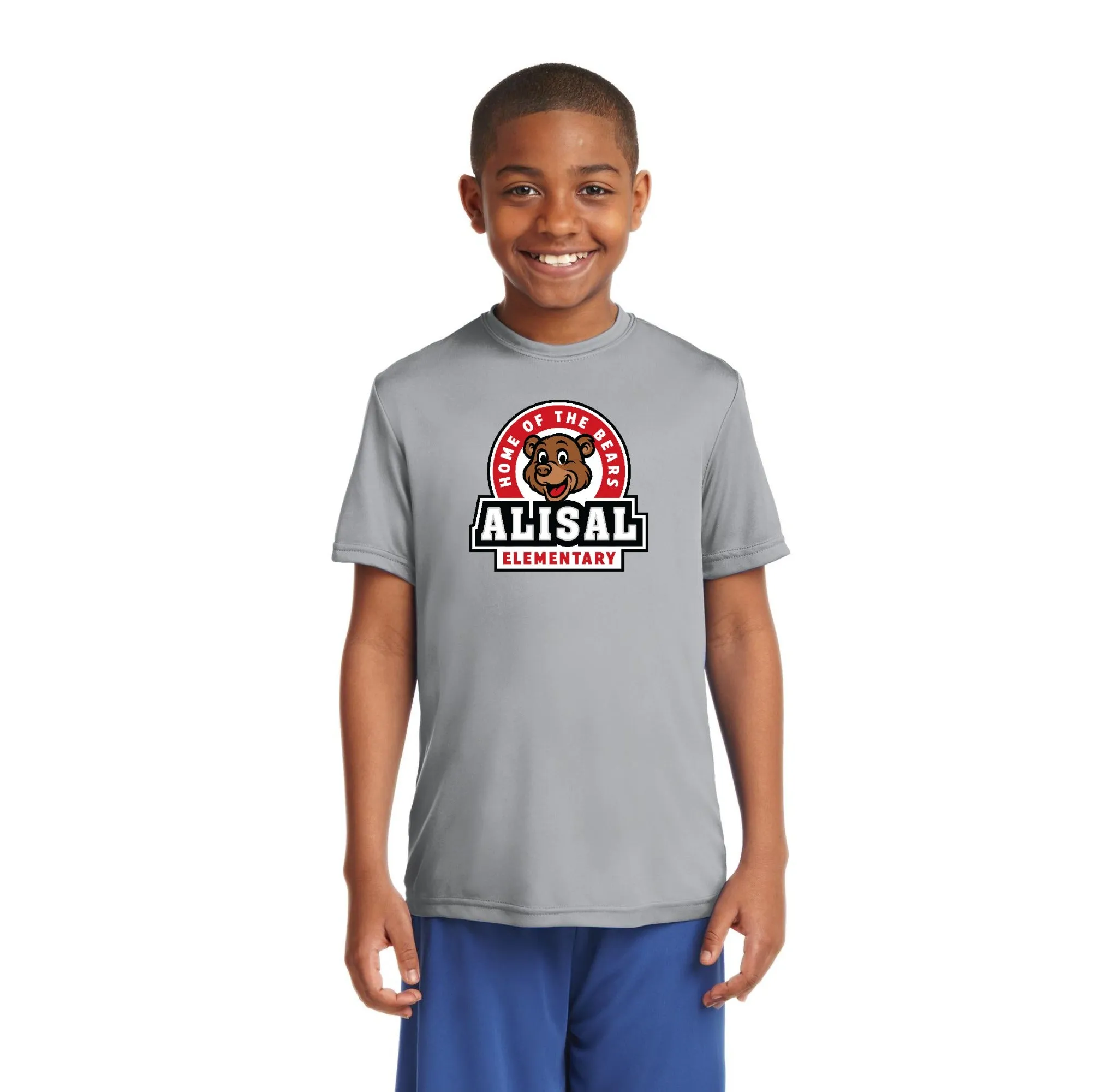 Alisal Elementary Spirit Wear 2024/25 - On Demand-Youth Unisex Dri-Fit Shirt Bear Logo
