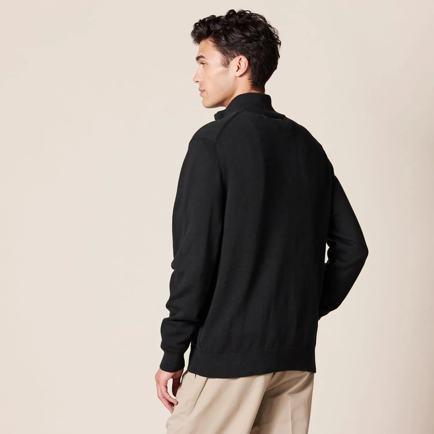 Amazon Essentials Men's Full-Zip Cotton Sweater