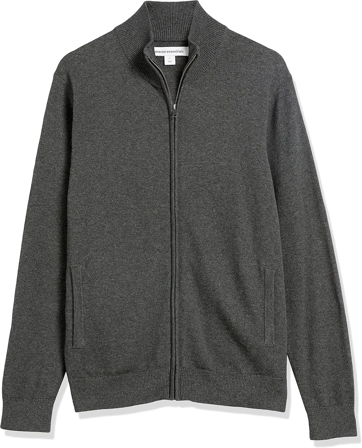 Amazon Essentials Men's Full-Zip Cotton Sweater