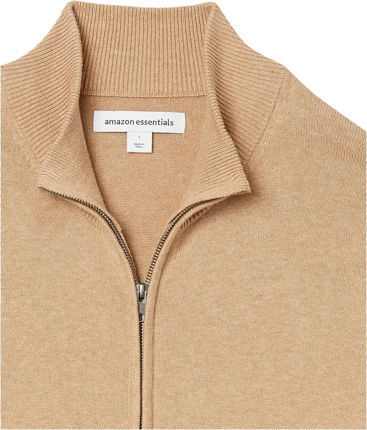 Amazon Essentials Men's Full-Zip Cotton Sweater