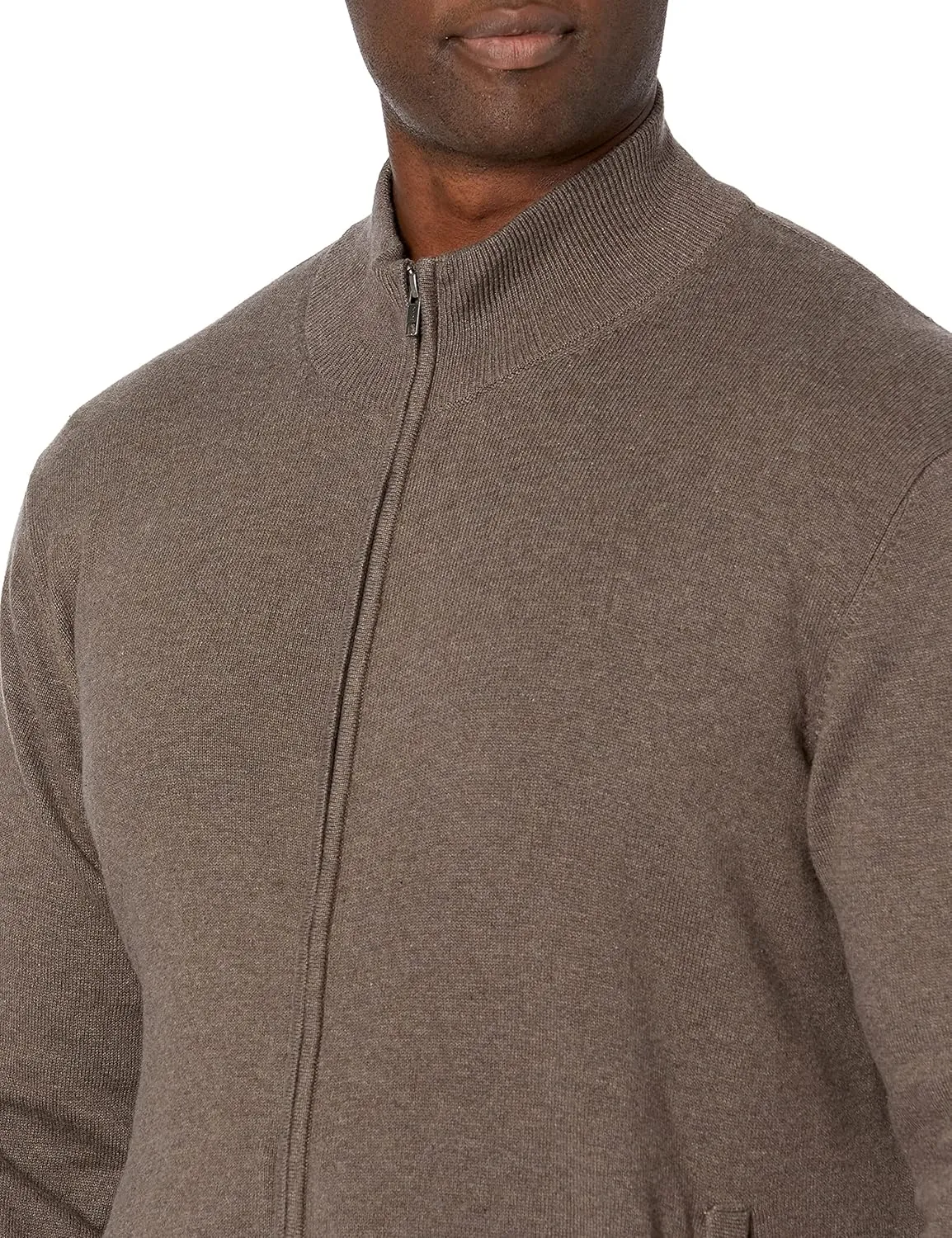 Amazon Essentials Men's Full-Zip Cotton Sweater