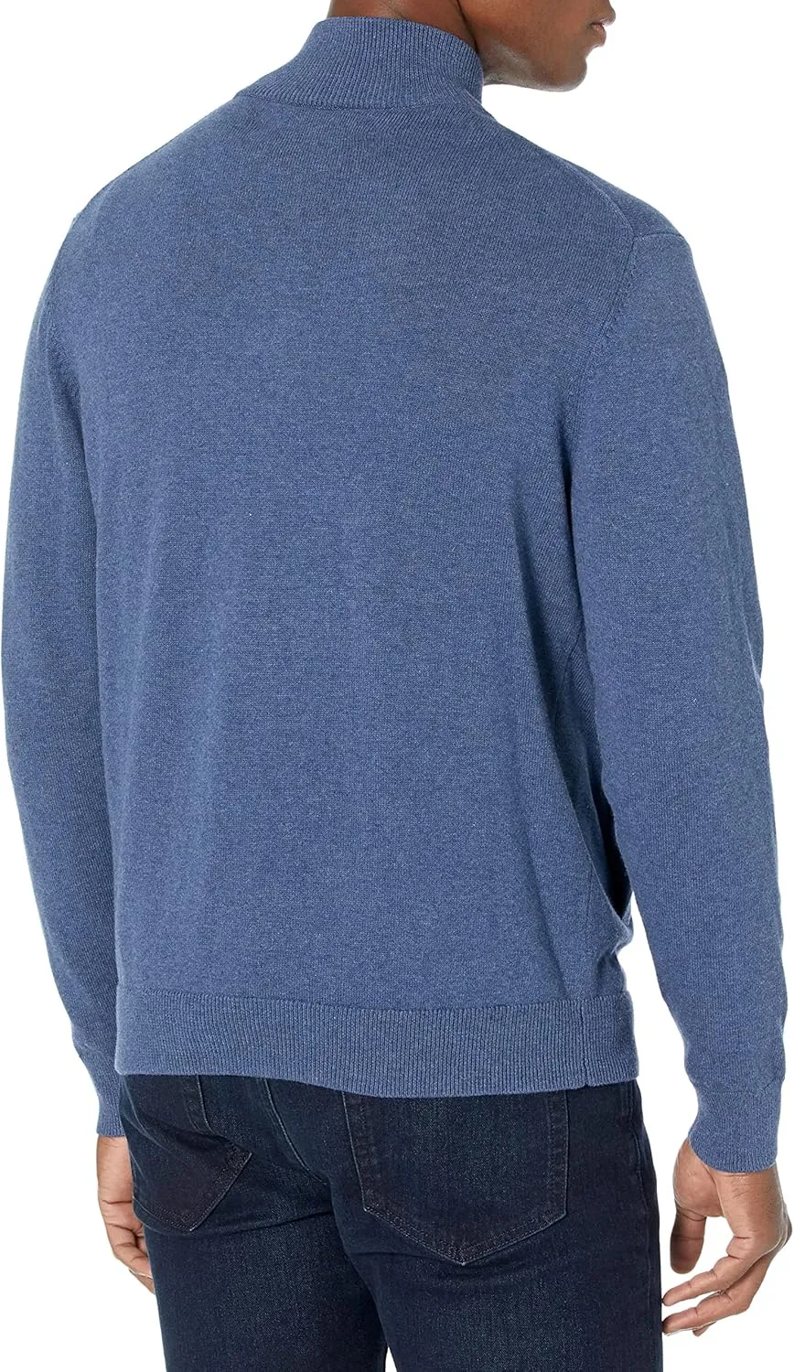 Amazon Essentials Men's Full-Zip Cotton Sweater