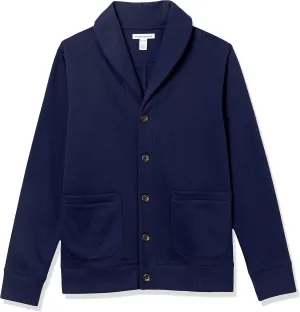 Amazon Essentials Men's Long-Sleeve Fleece Shawl-Collar Cardigan