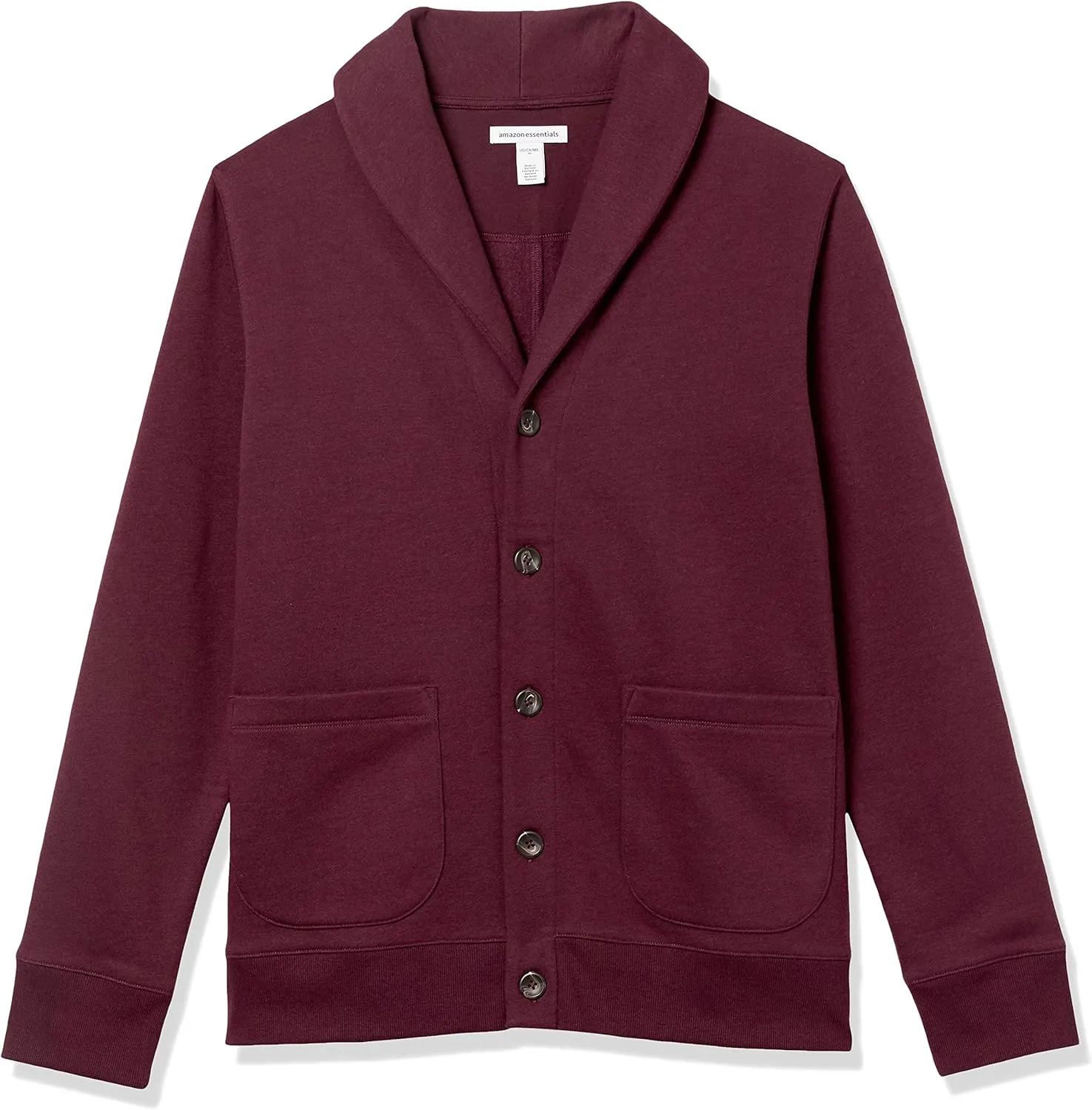 Amazon Essentials Men's Long-Sleeve Fleece Shawl-Collar Cardigan