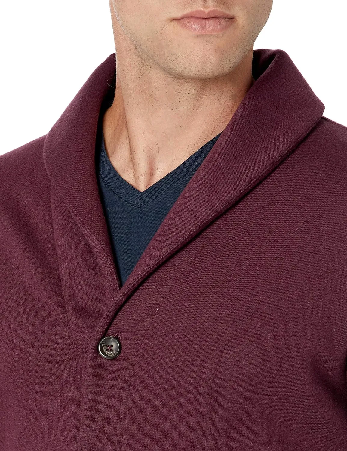 Amazon Essentials Men's Long-Sleeve Fleece Shawl-Collar Cardigan