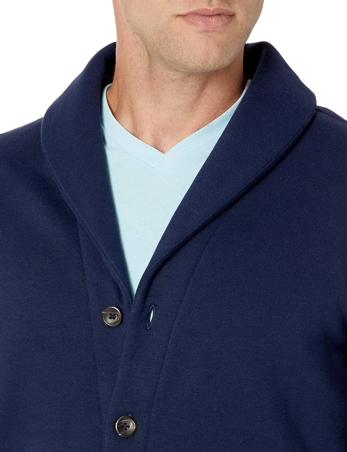 Amazon Essentials Men's Long-Sleeve Fleece Shawl-Collar Cardigan