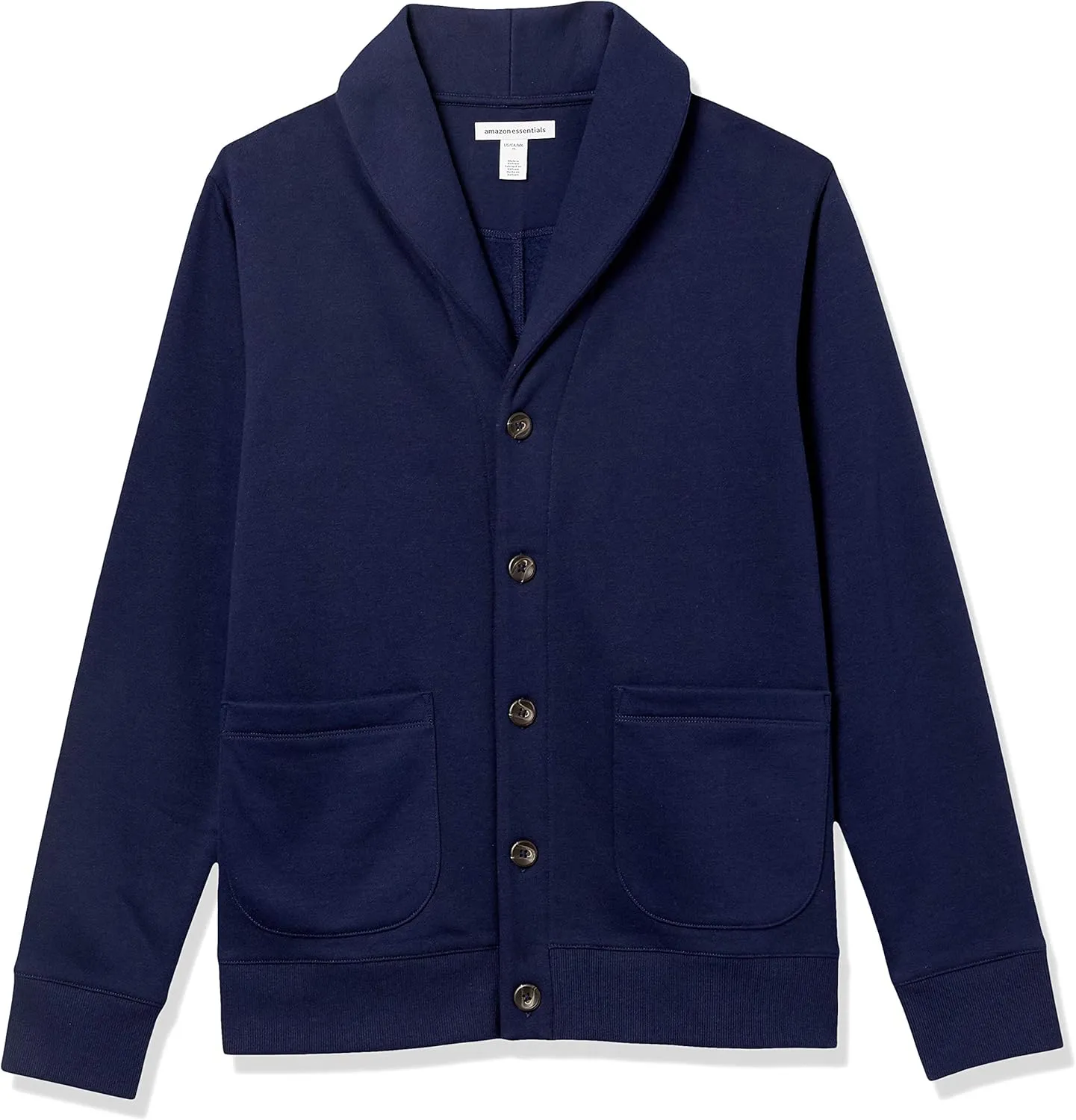 Amazon Essentials Men's Long-Sleeve Fleece Shawl-Collar Cardigan