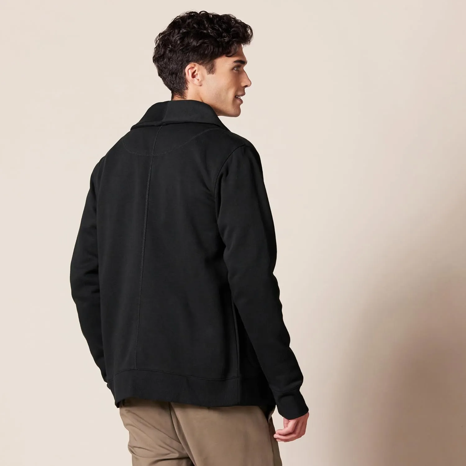 Amazon Essentials Men's Long-Sleeve Fleece Shawl-Collar Cardigan