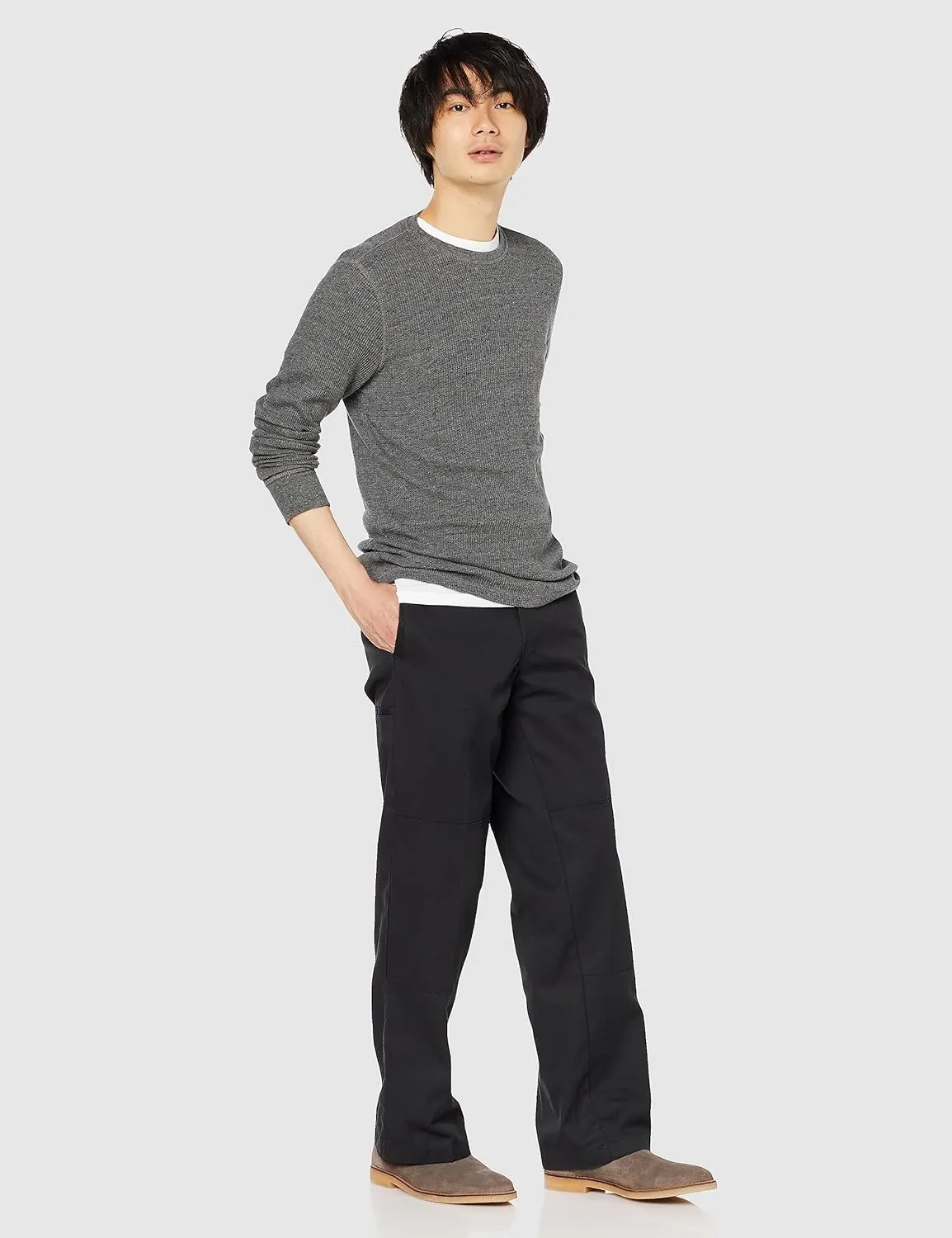 Amazon Essentials Men's Regular-Fit Long-Sleeve Waffle Shirt