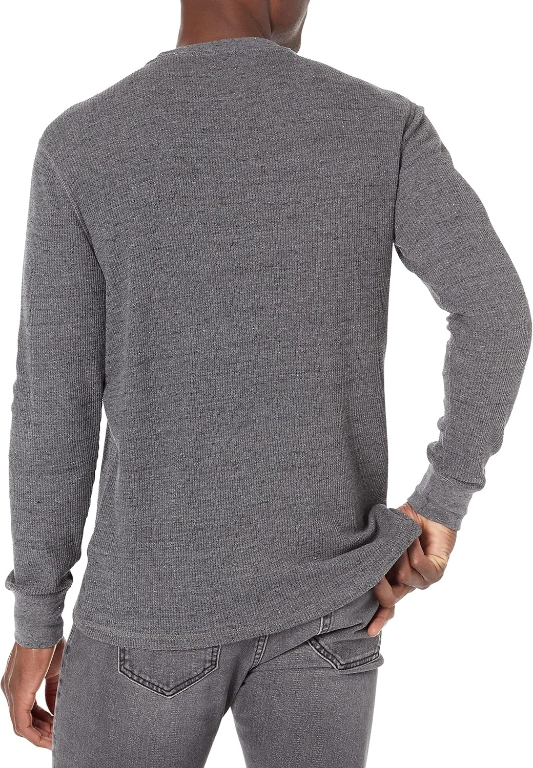Amazon Essentials Men's Regular-Fit Long-Sleeve Waffle Shirt