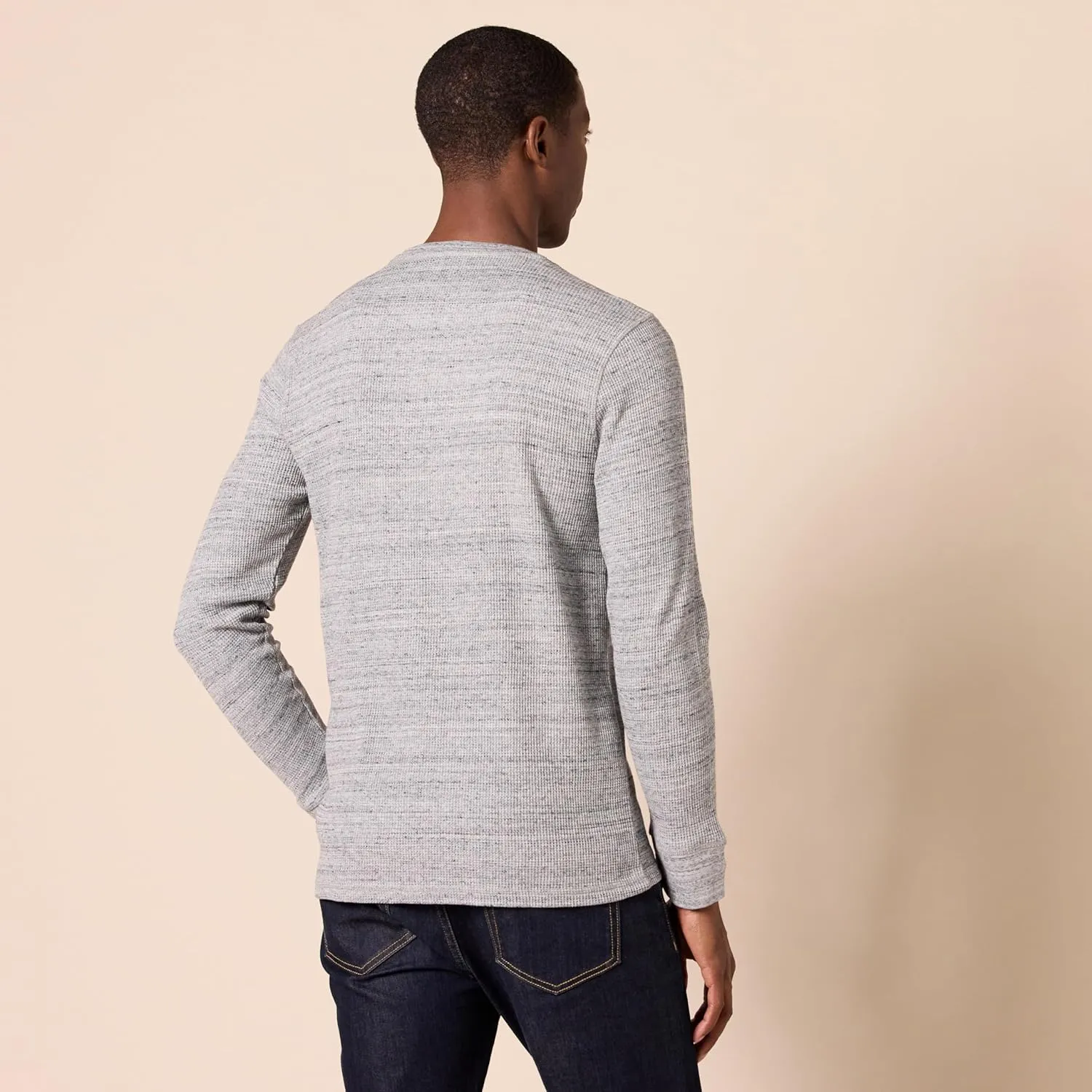 Amazon Essentials Men's Regular-Fit Long-Sleeve Waffle Shirt