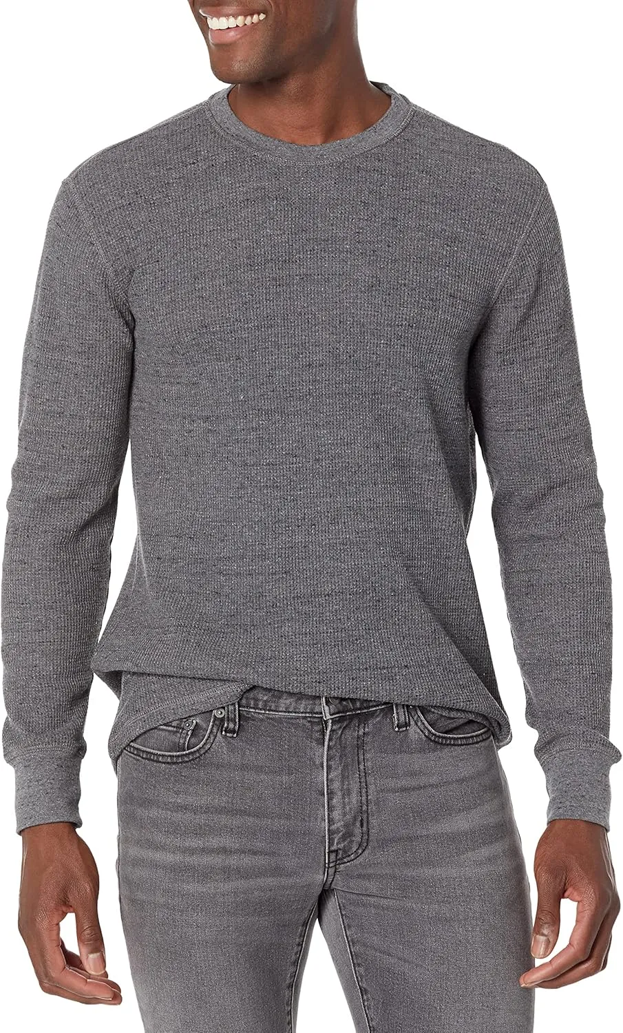 Amazon Essentials Men's Regular-Fit Long-Sleeve Waffle Shirt