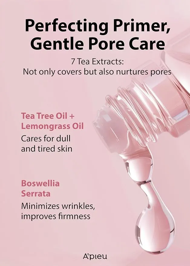 A'PIEU Start Up Pore Primer - Pore Minimizer and Oily Skin Control Formula - Lightweight, Non-Sticky, Hydrating, Wrinkle Filler with Soothing Herbal Extracts