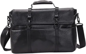 ARTIBETTER Men's Business Briefcase Pu Leather Shoulder Bag Large Capacity Portfolio Comfortable for Daily Use