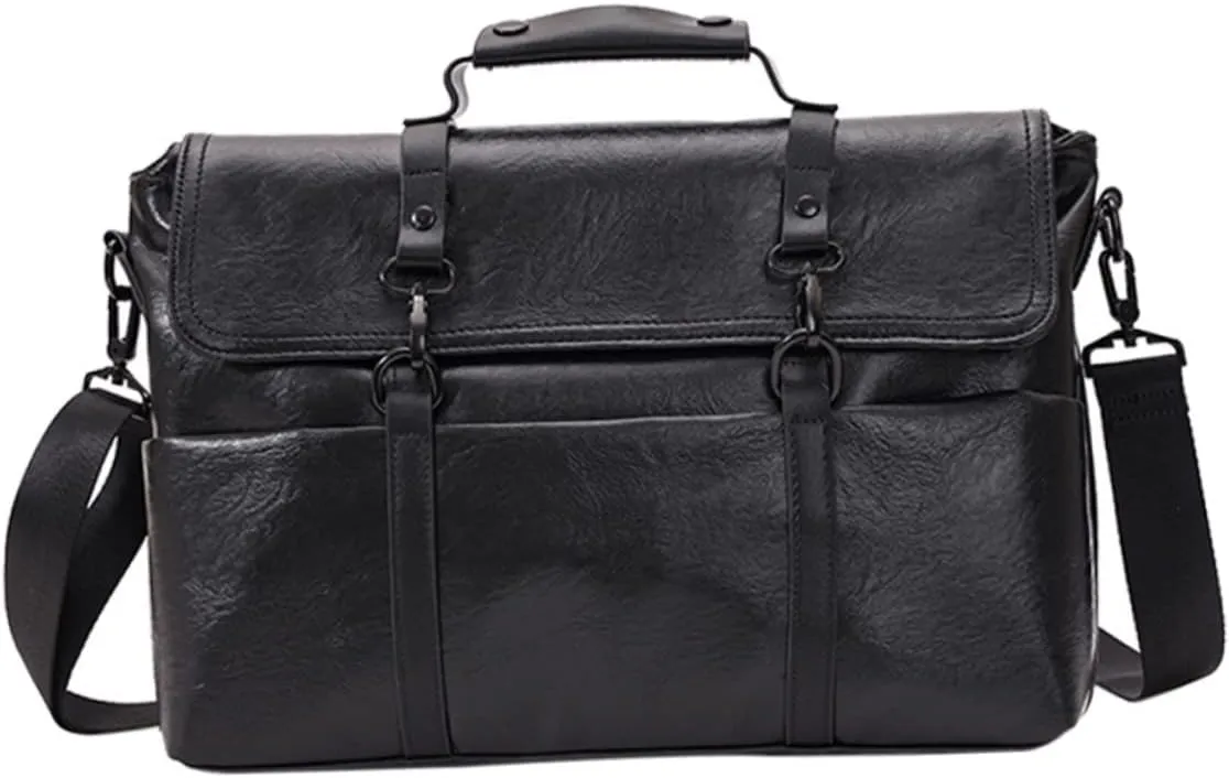 ARTIBETTER Men's Business Briefcase Pu Leather Shoulder Bag Large Capacity Portfolio Comfortable for Daily Use