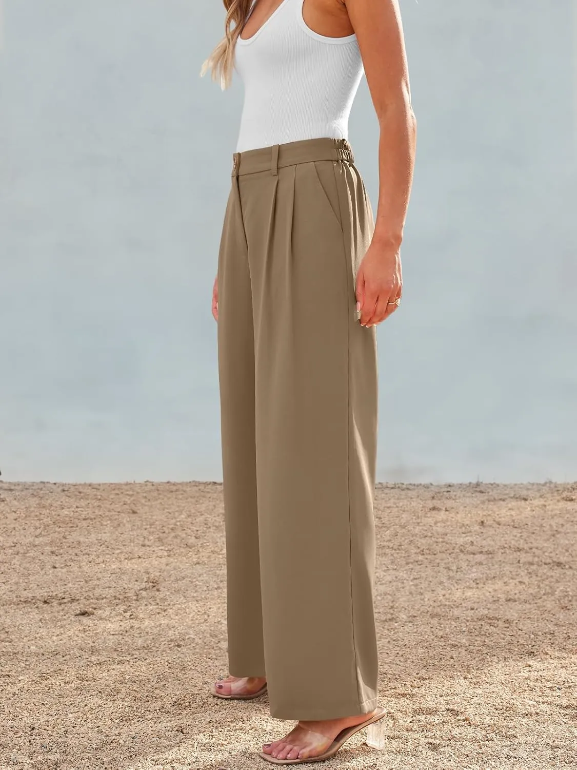 AUTOMET Women Wide Leg Dress Pants High Waisted Loose Fit Business Casual Work Trousers with Pockets 2025