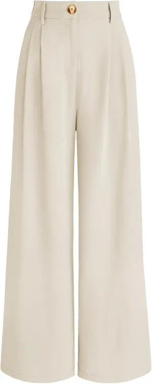 AUTOMET Women Wide Leg Dress Pants High Waisted Loose Fit Business Casual Work Trousers with Pockets 2025