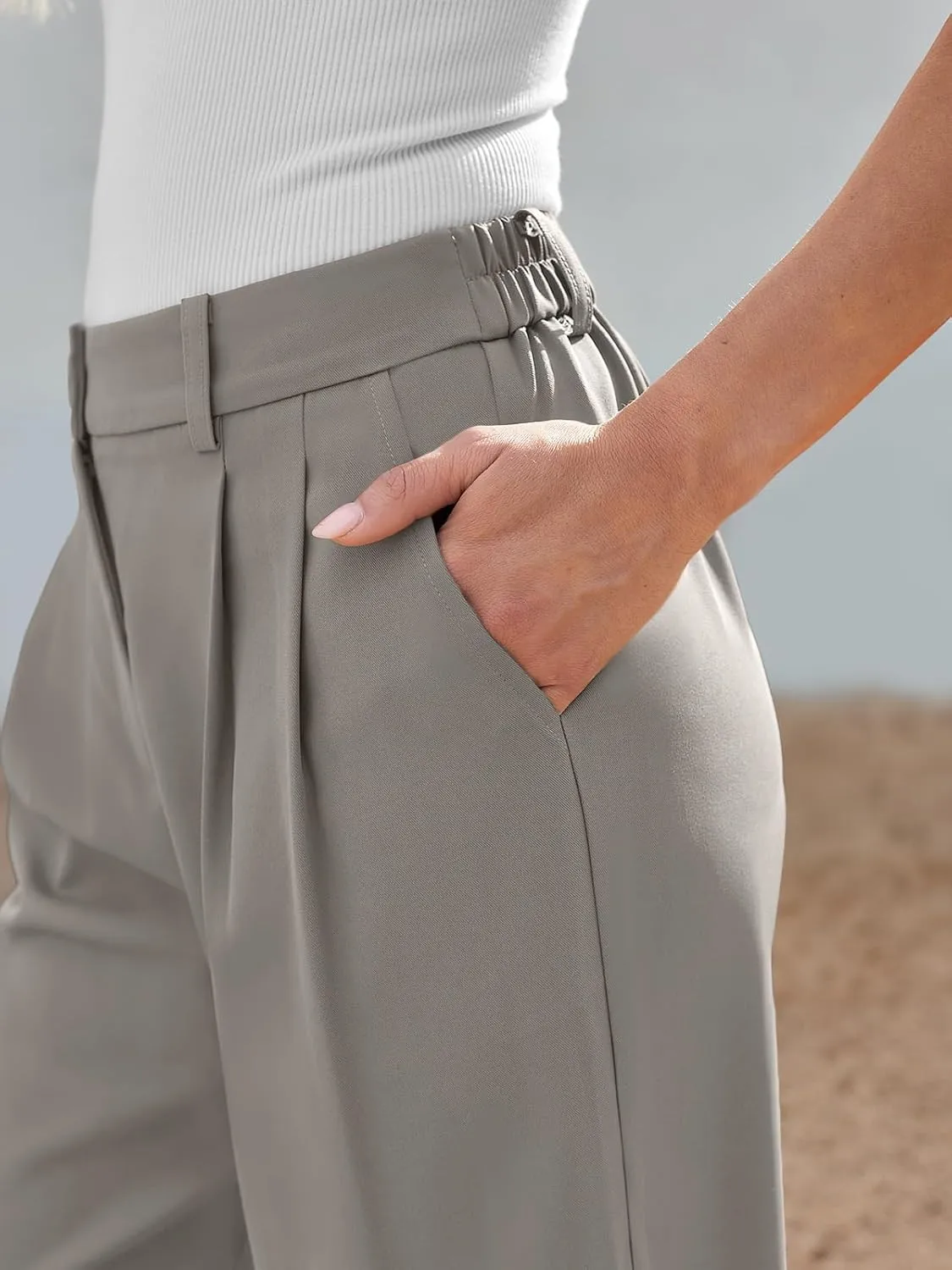 AUTOMET Women Wide Leg Dress Pants High Waisted Loose Fit Business Casual Work Trousers with Pockets 2025