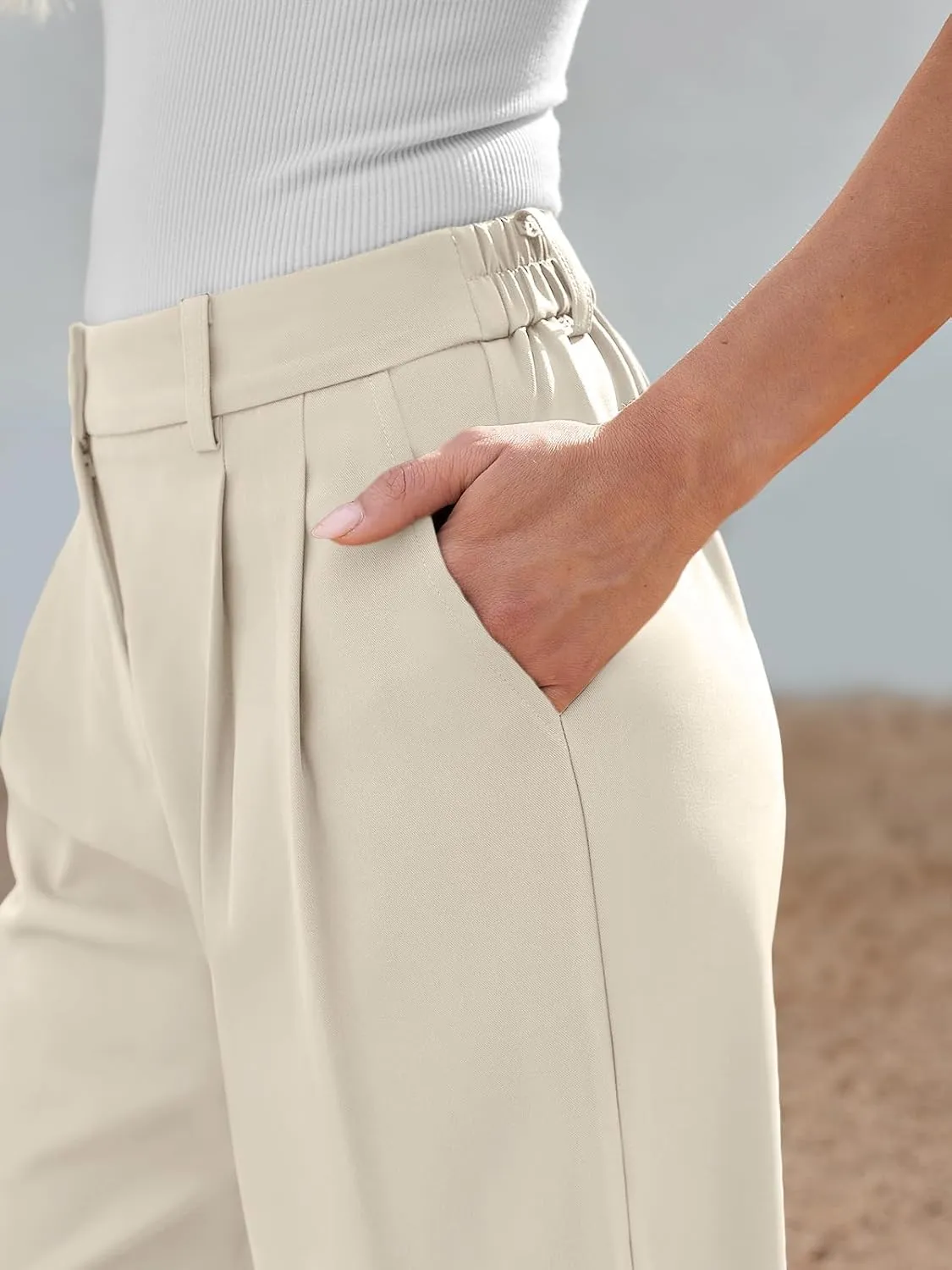 AUTOMET Women Wide Leg Dress Pants High Waisted Loose Fit Business Casual Work Trousers with Pockets 2025