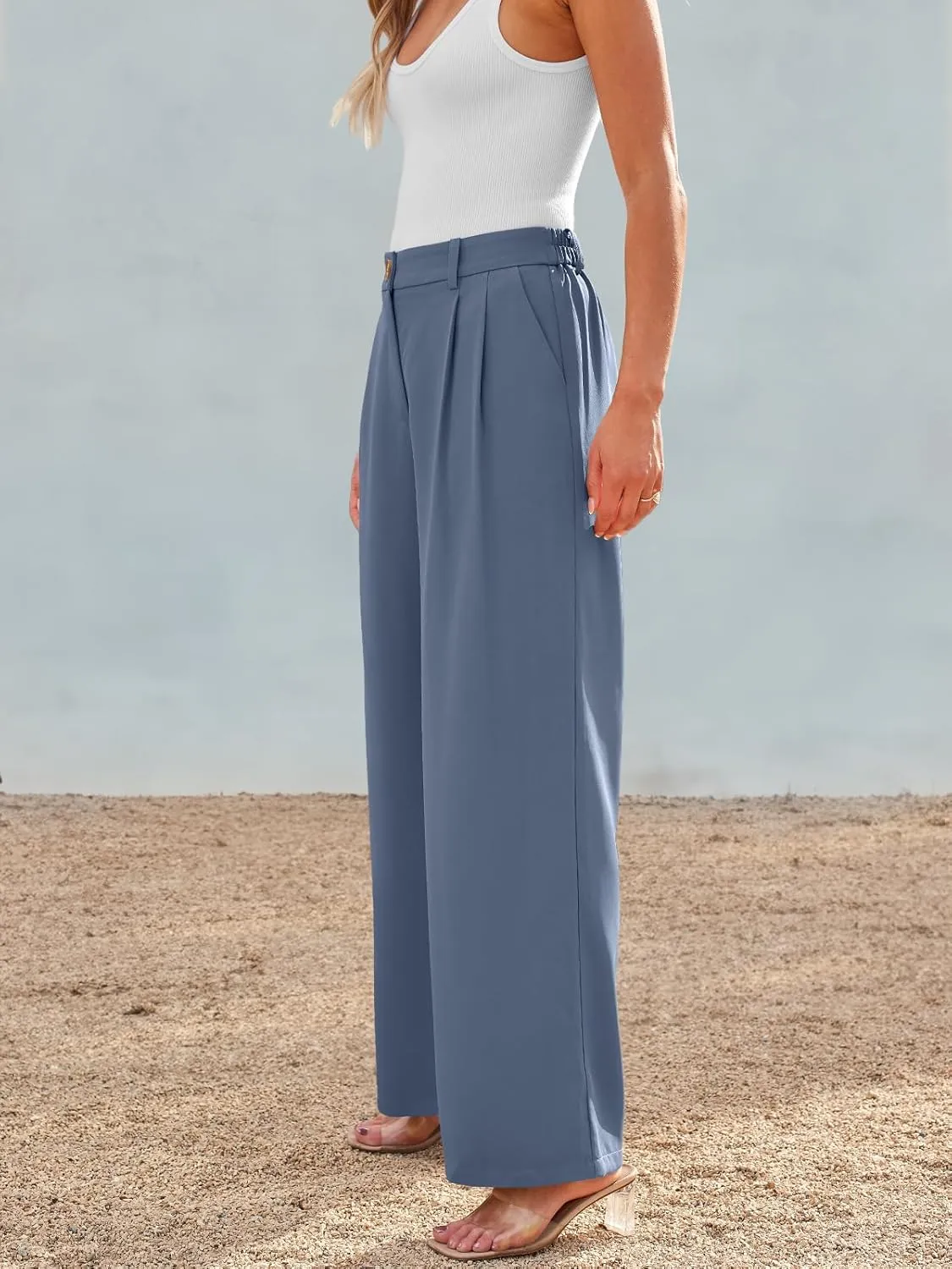 AUTOMET Women Wide Leg Dress Pants High Waisted Loose Fit Business Casual Work Trousers with Pockets 2025