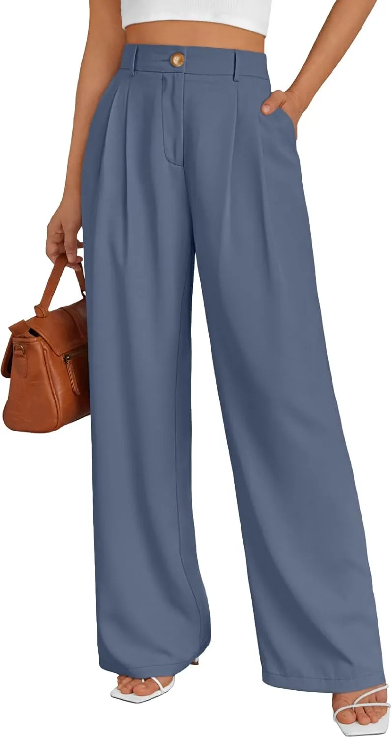 AUTOMET Womens Wide Leg Dress Pants Business Casual Work Outfits