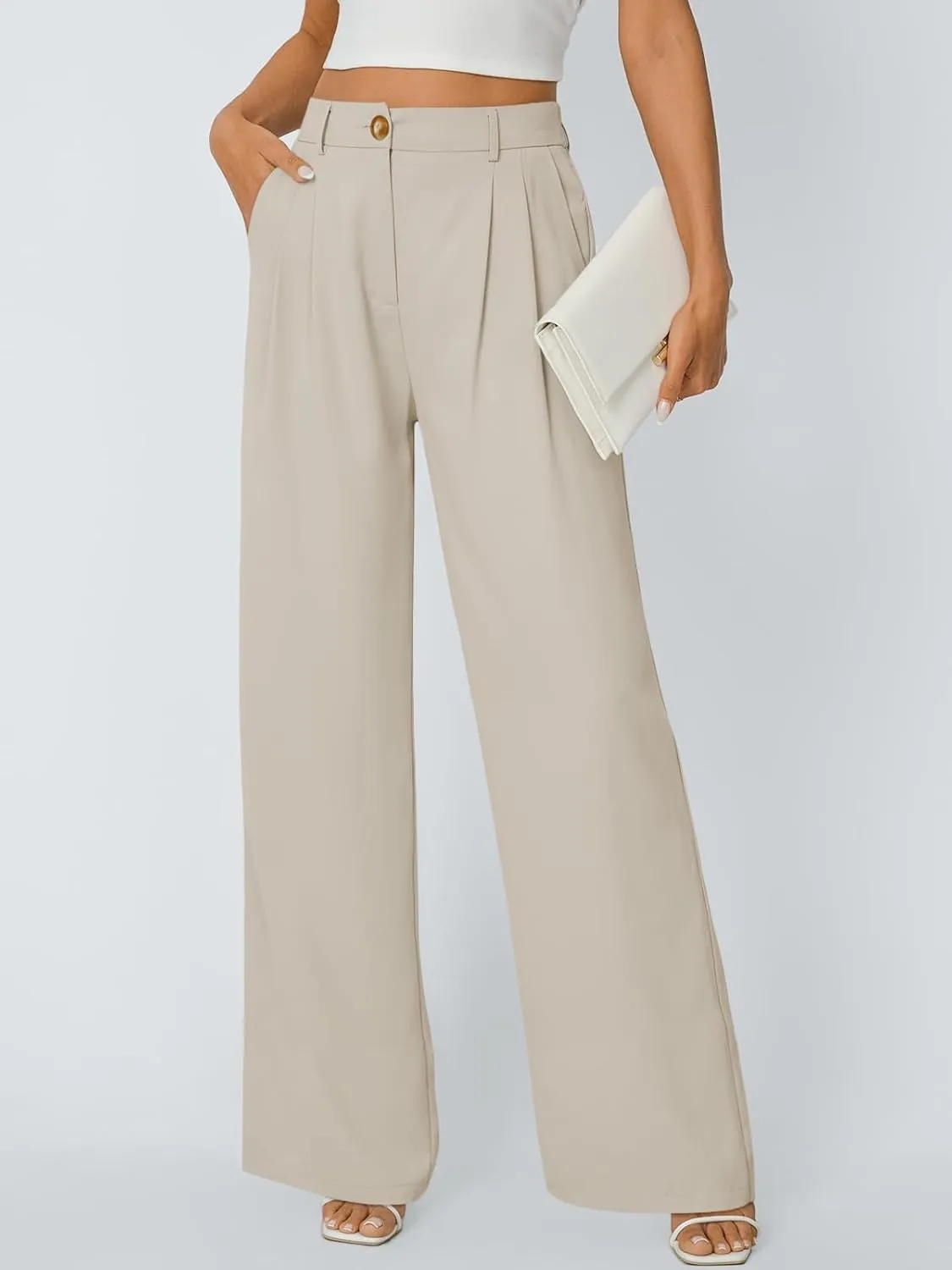 AUTOMET Womens Wide Leg Dress Pants Business Casual Work Outfits