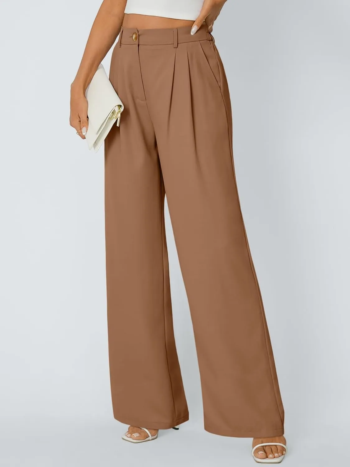 AUTOMET Womens Wide Leg Dress Pants Business Casual Work Outfits