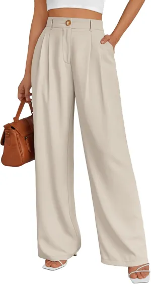AUTOMET Womens Wide Leg Dress Pants Business Casual Work Outfits