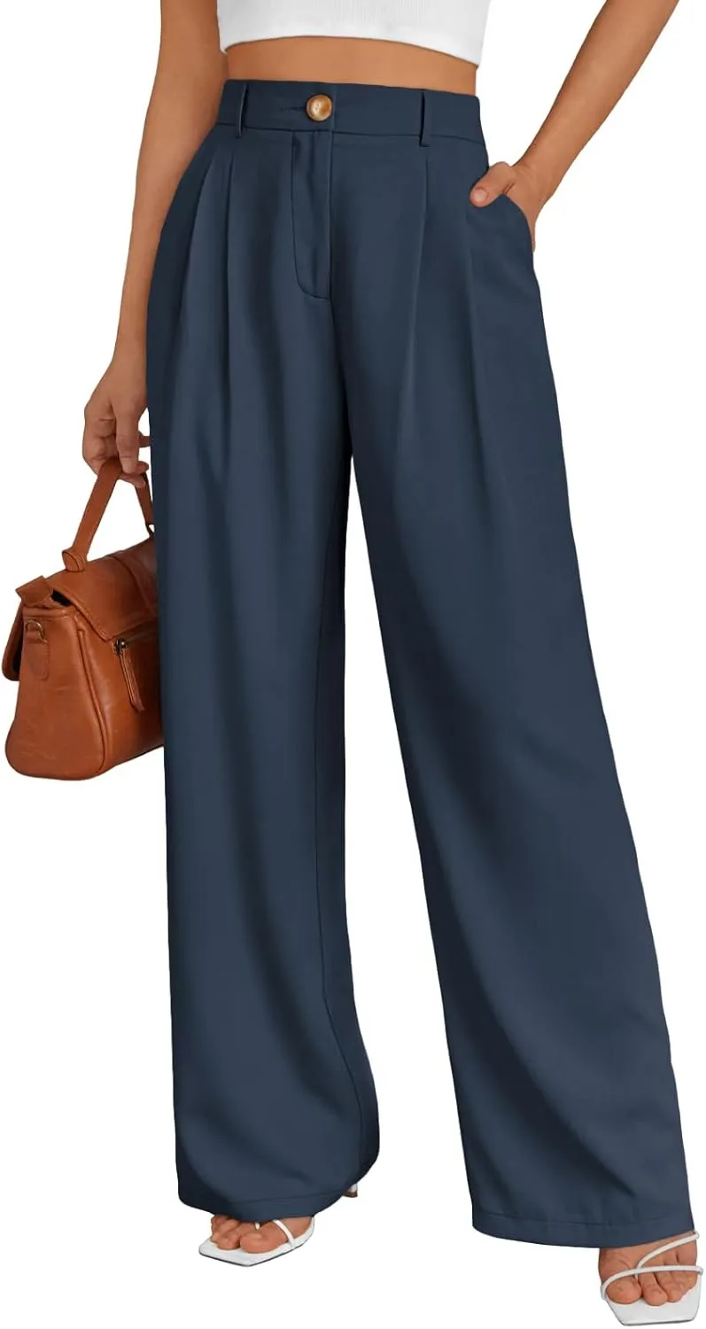 AUTOMET Womens Wide Leg Dress Pants Business Casual Work Outfits