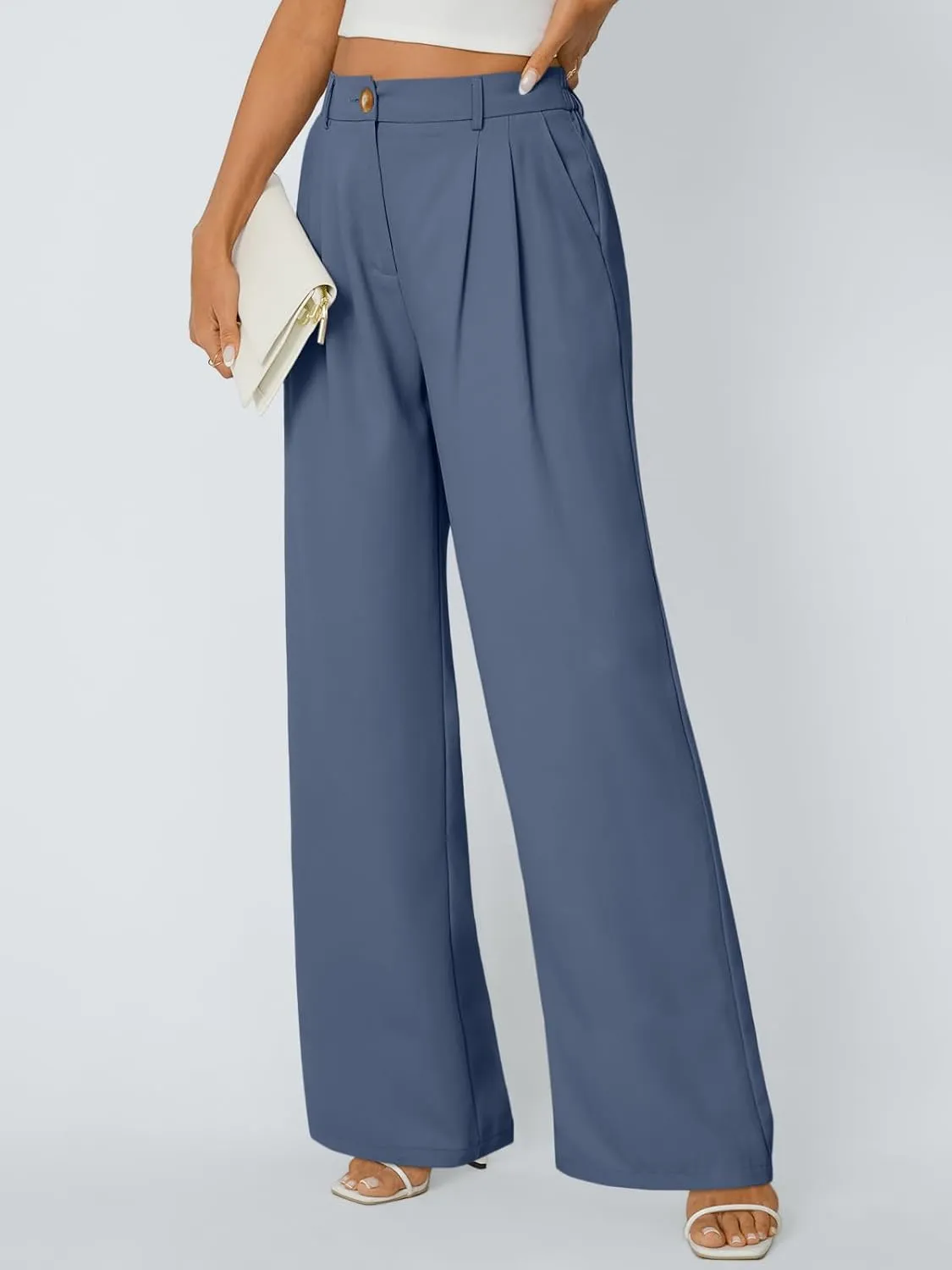 AUTOMET Womens Wide Leg Dress Pants Business Casual Work Outfits