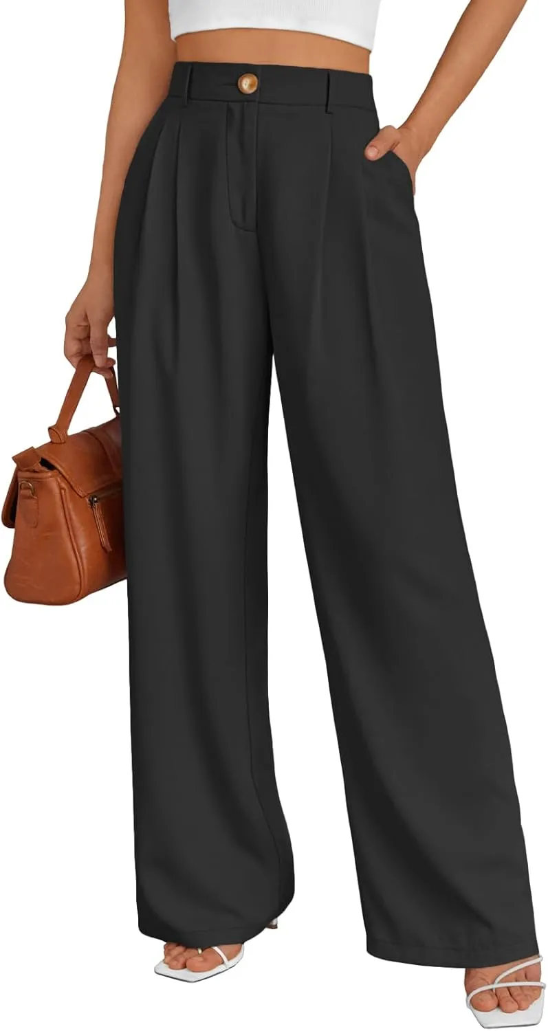 AUTOMET Womens Wide Leg Dress Pants Business Casual Work Outfits