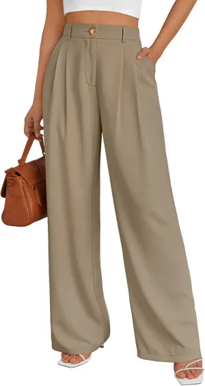 AUTOMET Womens Wide Leg Dress Pants Business Casual Work Outfits