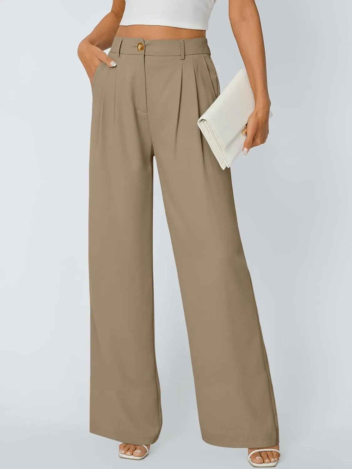 AUTOMET Womens Wide Leg Dress Pants Business Casual Work Outfits